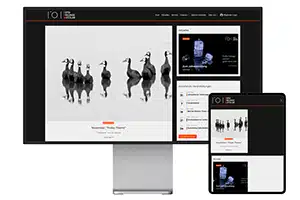 Webseite der Fotofreunde Wetzlar auf einem Bildschirm und daneben auf einem Tablet