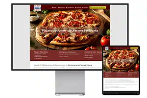 Webseite Ristorante Sense Unico - Pizzaexpress Roadrunner